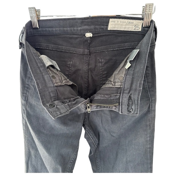 Rag & Bone The Skinny Distressed in Charcoal Gray Jeans Size 25 - Picture 7 of 15